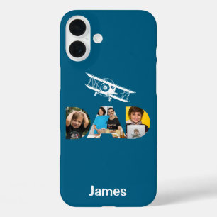 Foto-Geschenke für Vater, monogramiert, Flugzeug,  iPhone 16 Plus Hülle