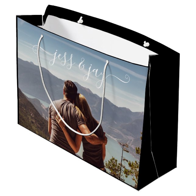 Foto-Geschenktasche Große Geschenktüte (Rückseite Schrägansicht)