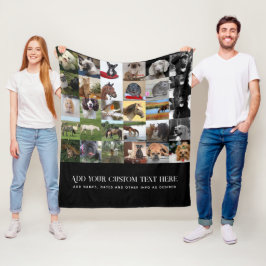 FOTO GIFTS MAMA VATER GRANDPA GRANDMA PETS FREUNDE FLEECEDECKE