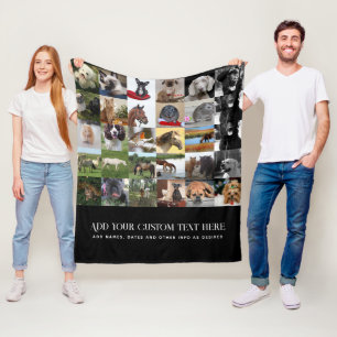 FOTO GIFTS MAMA VATER GRANDPA GRANDMA PETS FREUNDE FLEECEDECKE