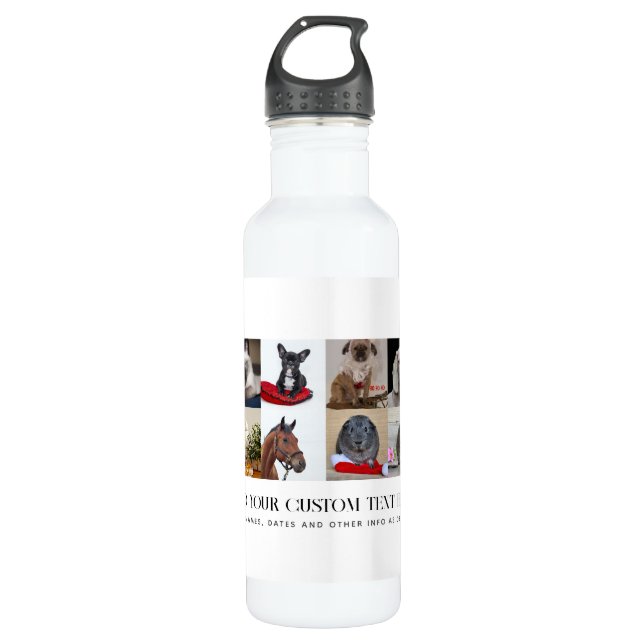 FOTO GIFTS VORLAGEN FAMILIENFREUNDE PETS CUSTOM EDELSTAHLFLASCHE (Vorderseite)