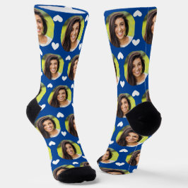 Foto Girlfriend For Boyfriend Blue Niedlich Heart Socken
