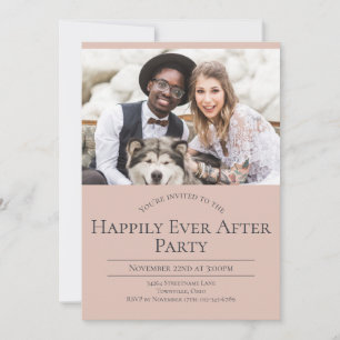 Foto glücklich immer nach Hochzeit Empfang Party Einladung