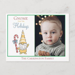 Foto Gnome für den Urlaub Weihnachten Niedlich Postkarte