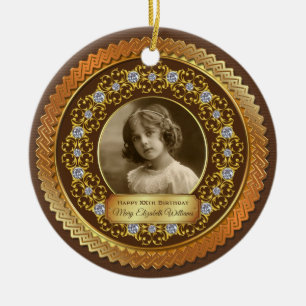 Foto-Gold-Kupfer-Gedenkschokolade Keramik Ornament