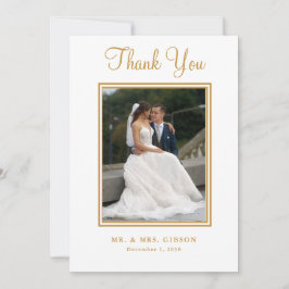 Foto Gold Script Hochzeit Dankeschön Karte
