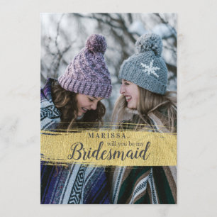 Foto Gold wird mein Vorschlag für eine Bridesmaid Einladung