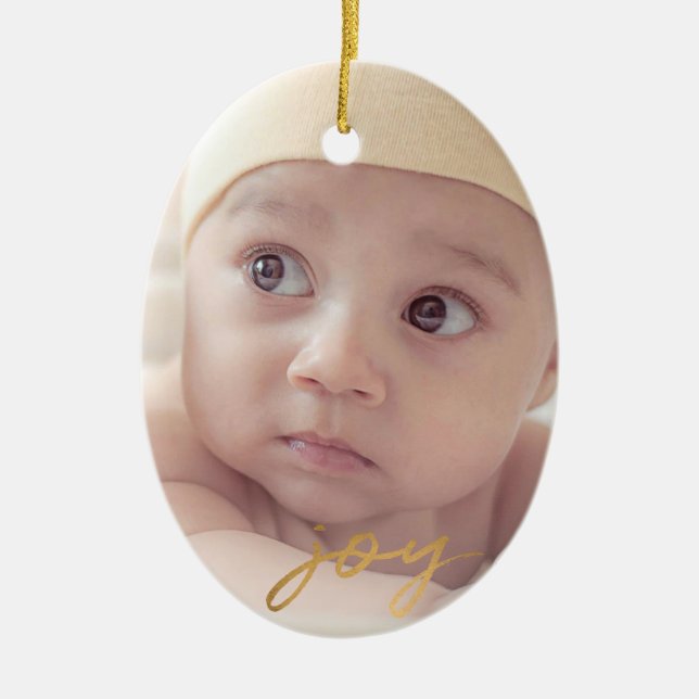 Foto-Goldhandmit buchstaben gekennzeichnetes Keramik Ornament (Vorne)