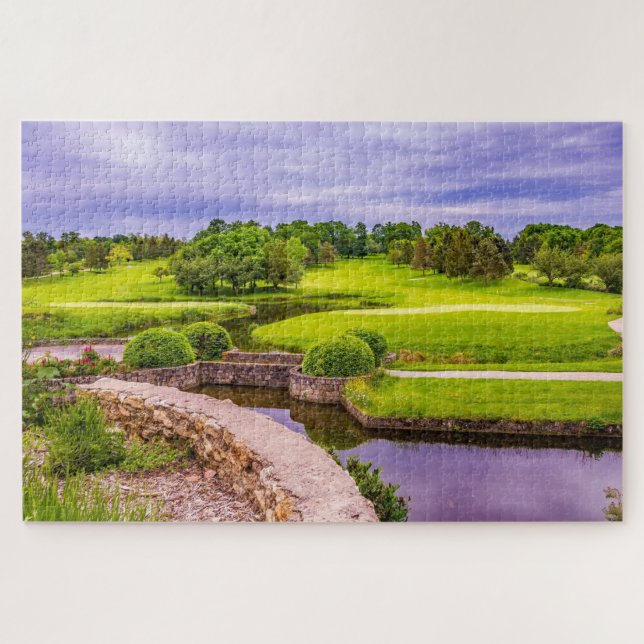 Foto Golfplatz mit Landschaftlicher Wassergefahr (Horizontal)