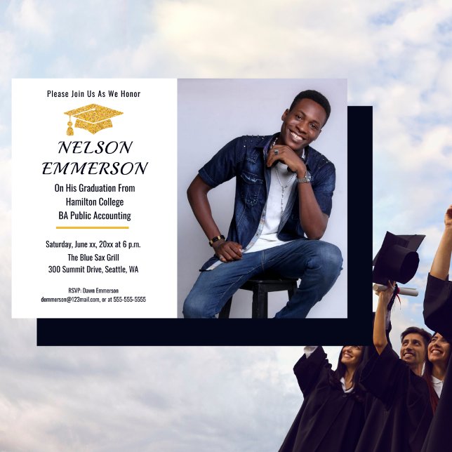 Foto Graduate Celebration Party Einladung (Photo Graduate Celebration Party Invitation)