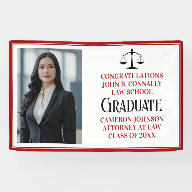Foto Graduation Party der Red Black Law School Banner (Horizontal)