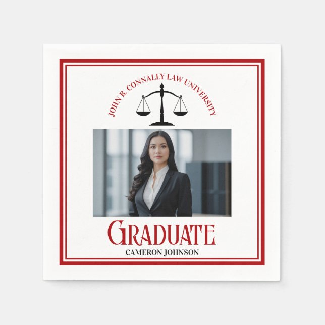 Foto Graduation Party der Red Black Law School Serviette (Vorderseite)