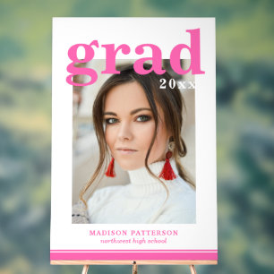 Foto Graduation Party Elegante Moderne Skripte Acrylschild