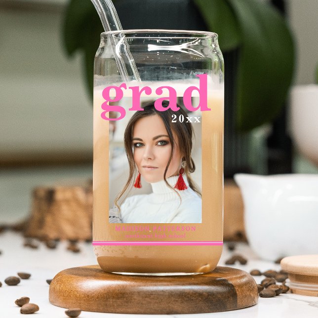 Foto Graduation Party Elegante Moderne Skripte Dosenglas (Von Creator hochgeladen)