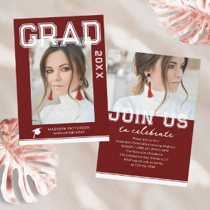 Foto Graduation Party Elegante Moderne Skripte Einladung