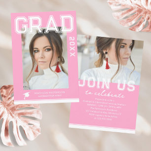 Foto Graduation Party Elegante Moderne Skripte Einladung