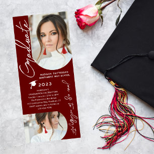 Foto Graduation Party Modernes, elegantes Skript Einladung