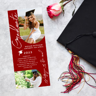 Foto Graduation Party Modernes, elegantes Skript Einladung
