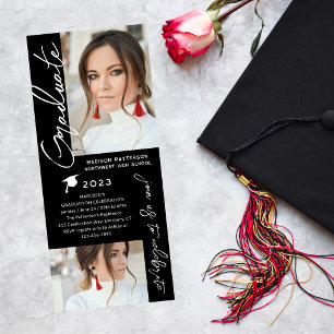 Foto Graduation Party Modernes, elegantes Skript Einladung