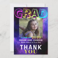 Foto Graduiertenneon Glühen 8. Klasse grad Typogra