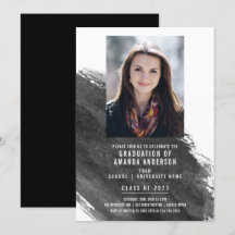 Foto-Graduierungsparty für Schwarzes Wasser Einlad