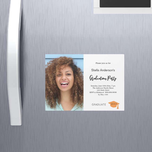 Foto Graduierungsparty Magneteinladung (Von Creator hochgeladen)