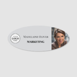 Foto Grau Logo für Mitarbeiter Namensschild