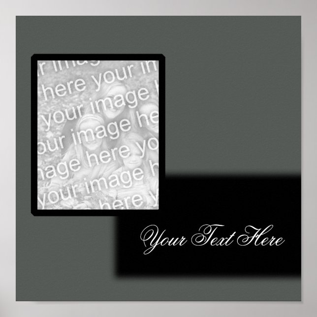 Foto Grau/Schwarzes Poster (Vorne)