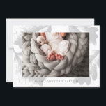 Foto Gray Foliage Taufe Party Einladung<br><div class="desc">Abrufbar unter: http://www.zazzle.com/selectpartysupplies</div>