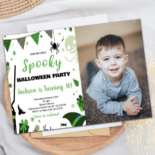 Foto Green Ballon Halloween Einladungen