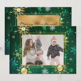 Foto Green Gold Snowflakes Weihnachten Weihnachten