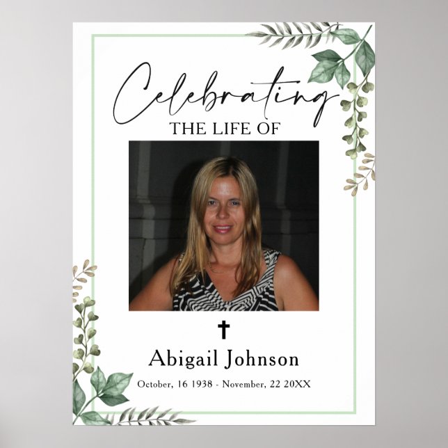 Foto Greenery feiert Lebensbeerungspposter Poster (Vorne)