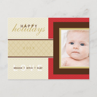 FOTO GREETING POSTCARD: Süße 4 Feiertagspostkarte