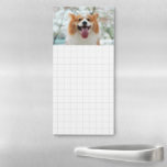 Foto-Grid-Papier für benutzerdefinierte Stifte Magnetischer Notizblock<br><div class="desc">Grid gemustertes Magnetnotepad können Sie auf dem Kühlschrank behalten. Magnetisches Notizblock personalisiert mit einem Foto Ihres Haustieres. Notizzettel für Wartelisten,  Notizen und vieles mehr. Personalisieren Sie das Foto mit einem Haustier über den blassgrauen Rasterlinien.</div>