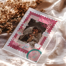 Foto Groovy Nussknacker Retro Pastell Weihnachten Acryleinladungen