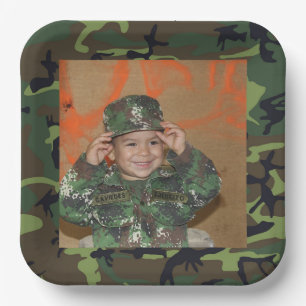 Foto "Grüne Camouflage" Pappteller