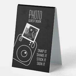 Foto Guest Book Table Tent Sig Tischaufsteller