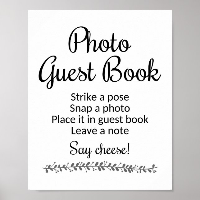 Foto Guest Book Wedding Sign - Rochester Poster (Vorne)