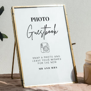 Foto Guestbook Modernes Minimalistisches Hochzei Poster