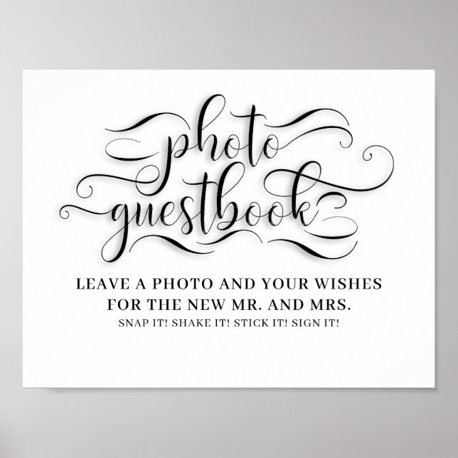Foto Guestbook Wedding Sign Poster (Vorne)