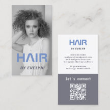 Foto Hair QR Code Business Card