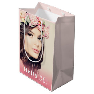 Foto hallo 30 Rose Gold Mittlere Geschenktüte