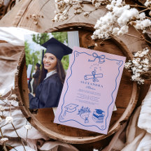 Foto Hand gezogen Illustriert Pink & Blue Grad