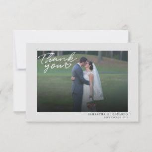 Foto handgeschriebene Hochzeit Dankeschön-Karte Dankeskarte