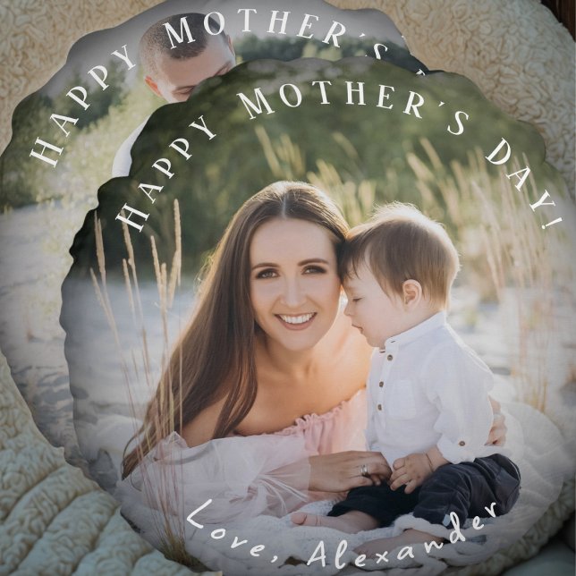 Foto Happy Mother's Day Pillow Rundes Kissen (Von Creator hochgeladen)