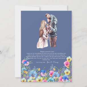 Foto Happy Parters Day Template Flat Holiday Card Feiertagskarte