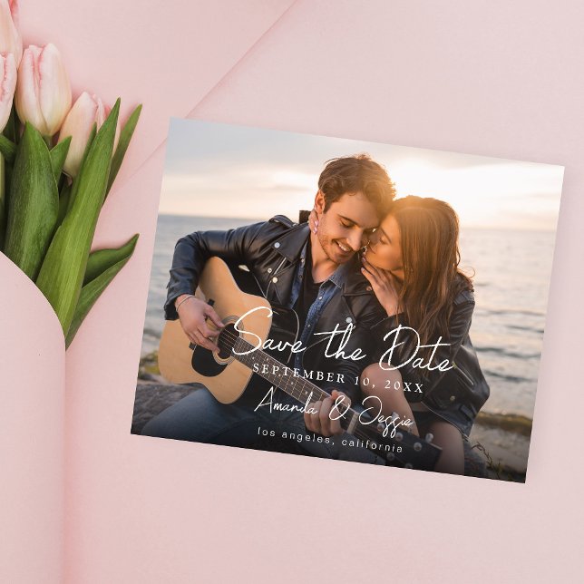 Foto Haushalt - Handschrift H Save the Date 3 Flyer (Von Creator hochgeladen)