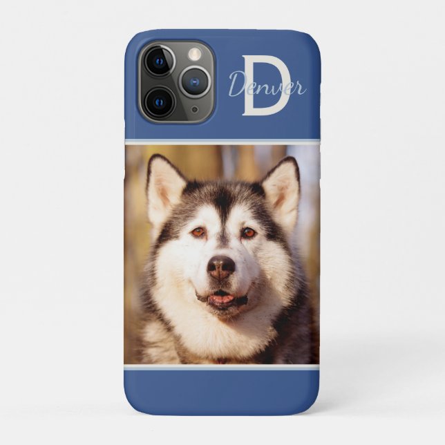 Foto Haustier Katze Niedlich Monogramm Foto Case-Mate iPhone Hülle (Rückseite)