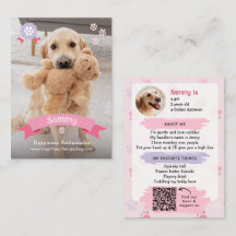 Foto Haustier-Sammelkarten, QR-Code Therapiehund
