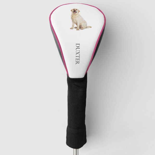 Foto Haustierfamilie Personalisiertes Monogramm Golf Headcover (Vorderseite)